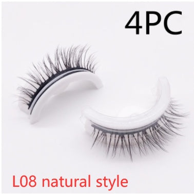 Reusable 3D Mink Lashes Natural False Eyelashes Self Adhesive Fake Glue Free Makeup Eyelash Extension Silk Reusable 3D Mink Lashes Natural False Eyelashes Self Adhesive Fake Glue Free Makeup Eyelash Extension Silk